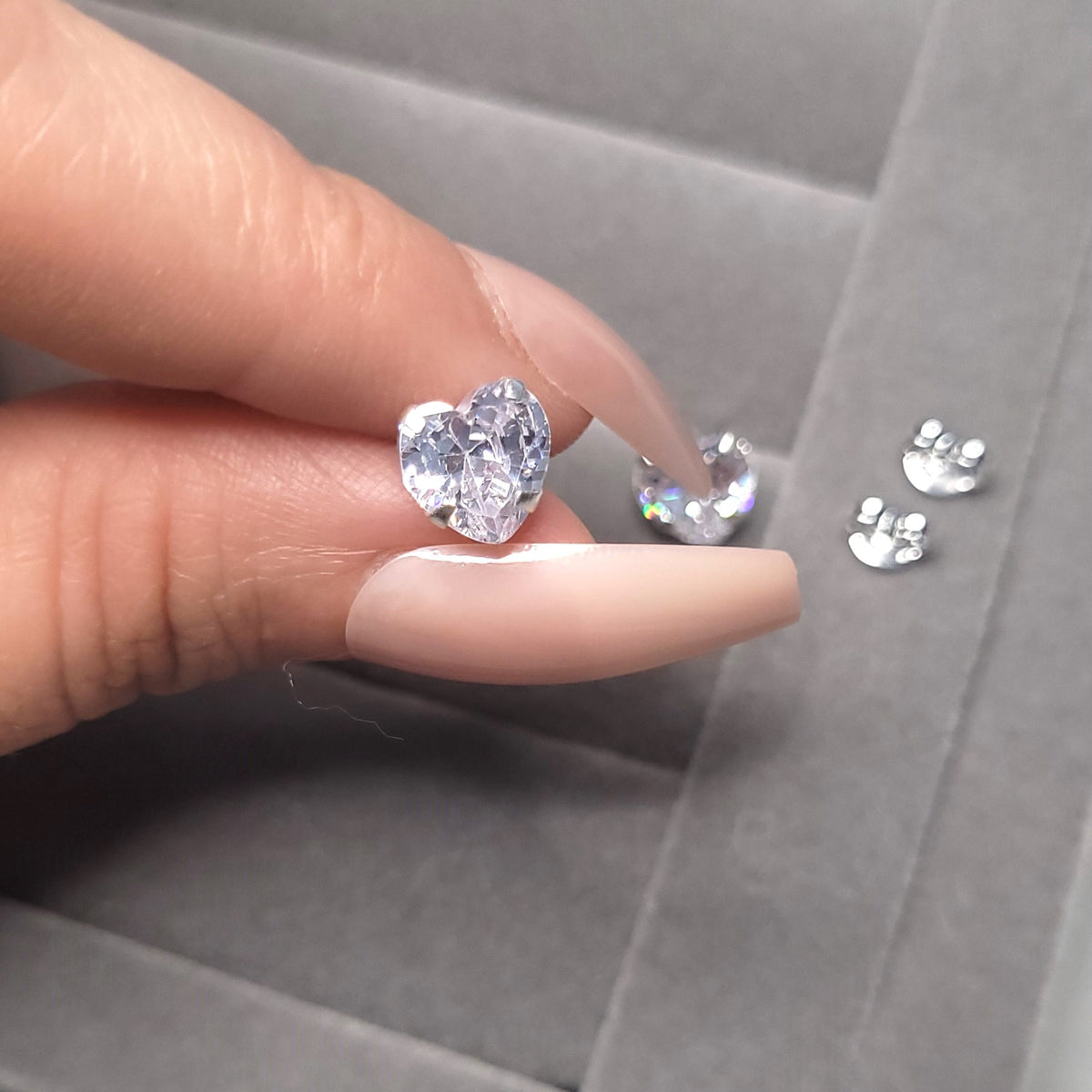 Coração zircônia cristal 10mm