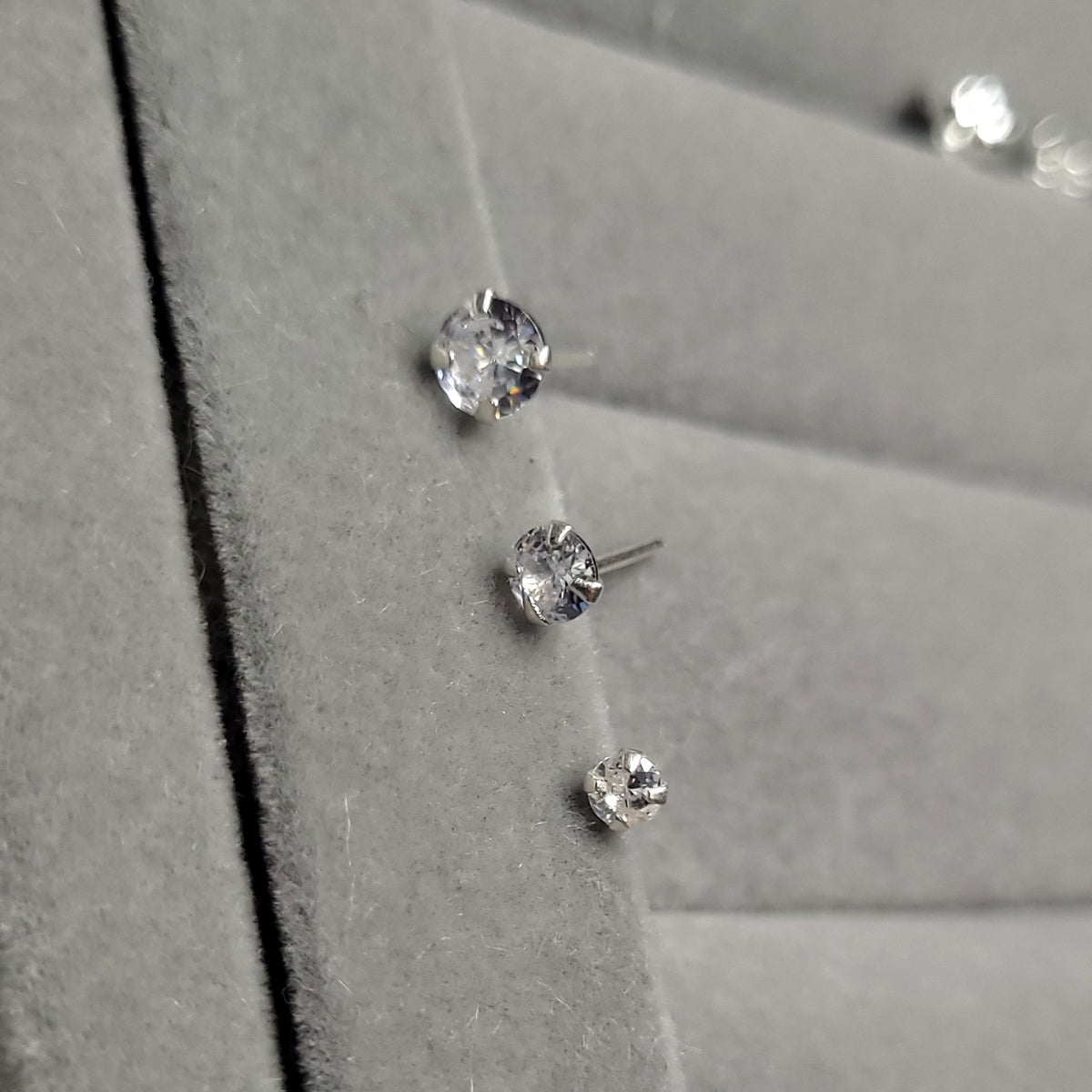 Trio Zircônia redonda cristal 3/4/5mm