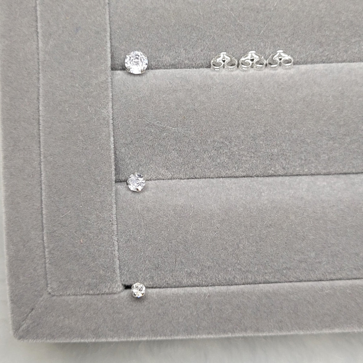 Trio Zircônia redonda cristal 3/4/5mm