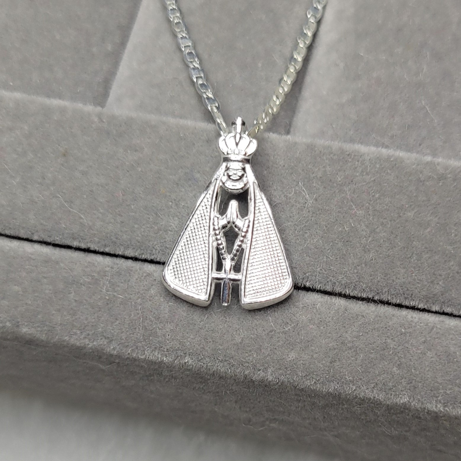Colar piastrine pingente nossa Senhora 50CM