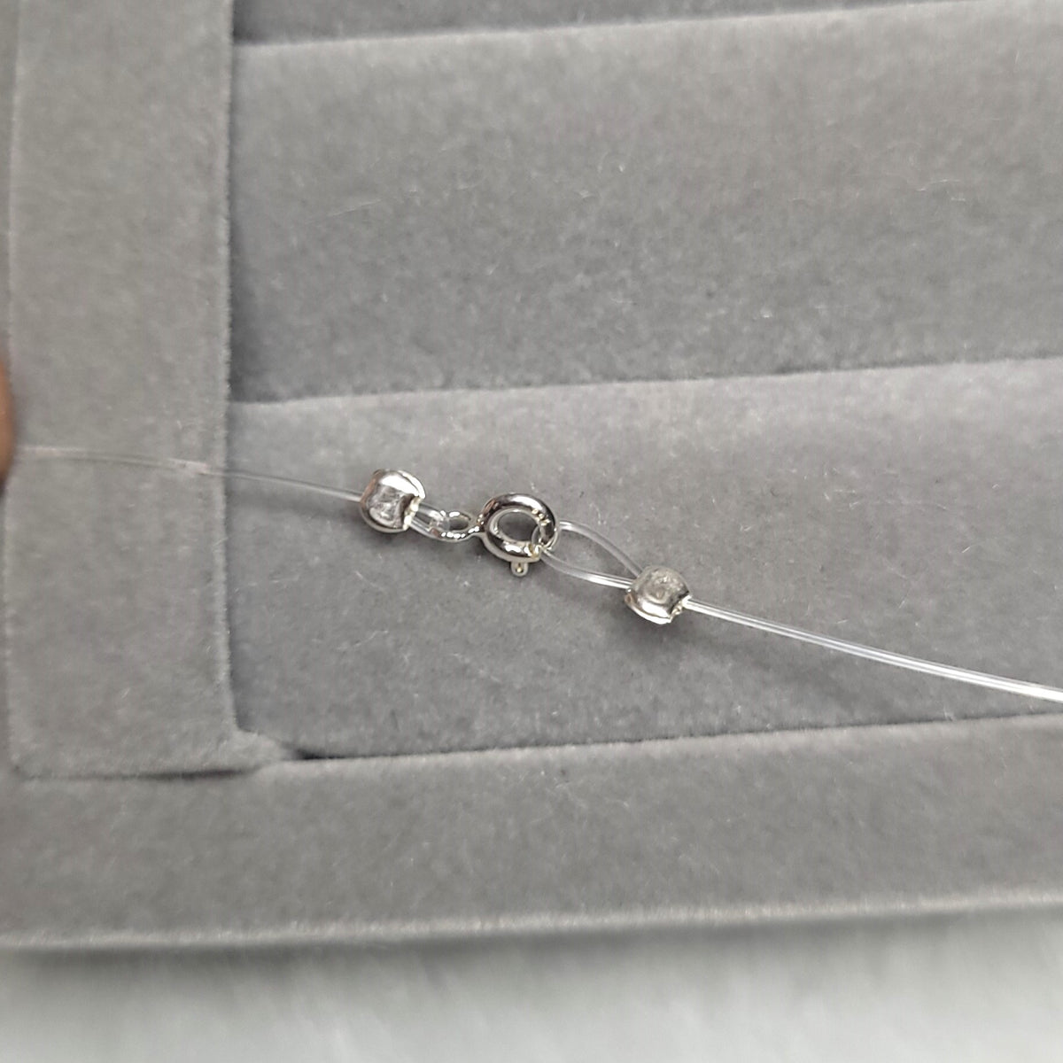 Colar nylon pingente olho grego coração