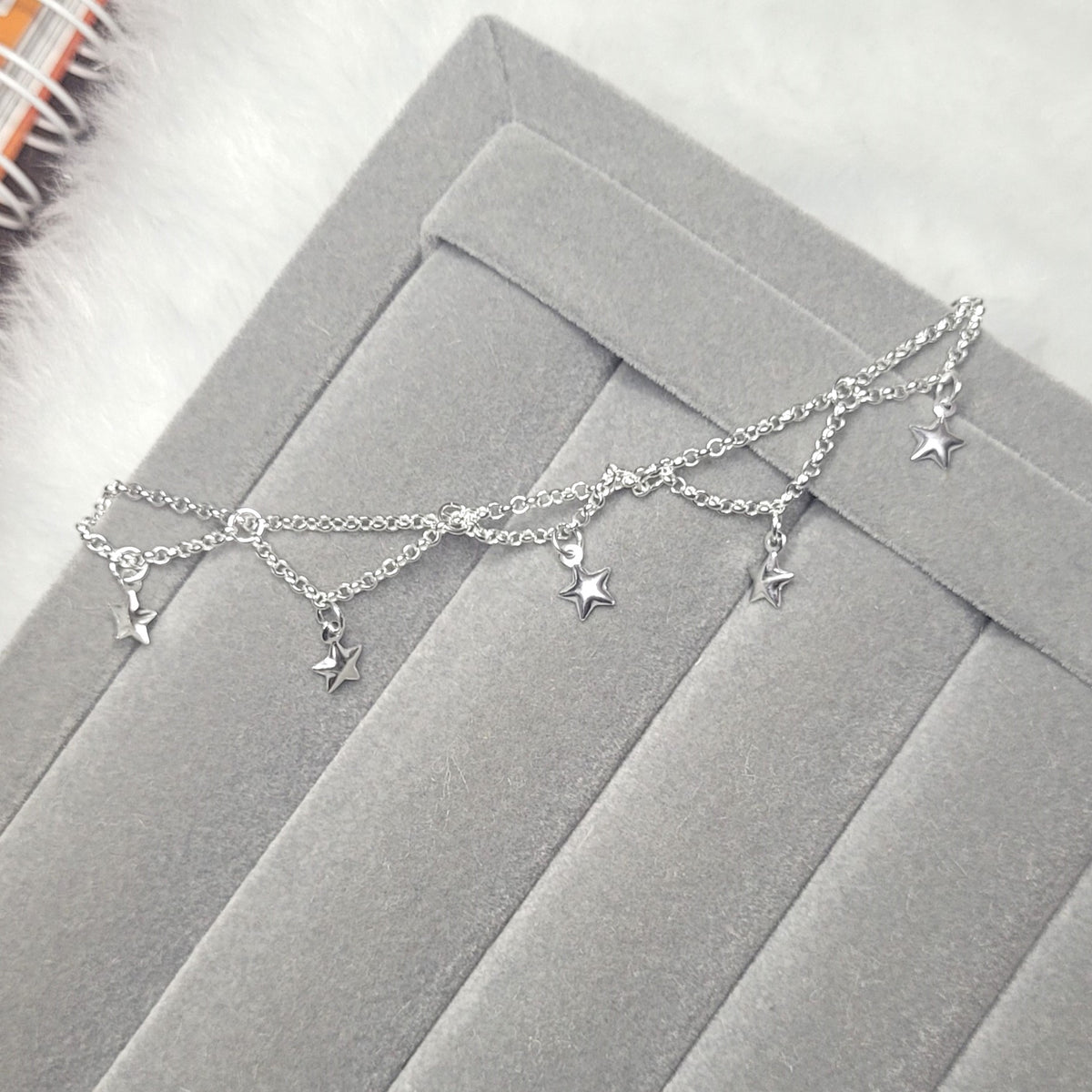 Tornozeleira indiana renda de estrelas