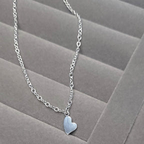 Colar chocker pingente coração liso 35CM