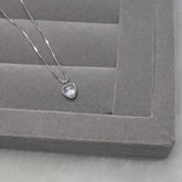 Colar veneziano pingente coração de cristal lapidado 40cm