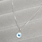 Colar veneziano pingente olho grego choker 40cm