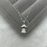 Colar veneziano menina cravejado de zircônia 40cm