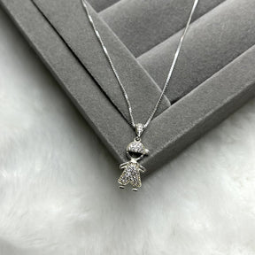 Colar veneziano menino cravejado de zircônia 40cm