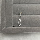 Pingente  Gota Vazada Cravejada