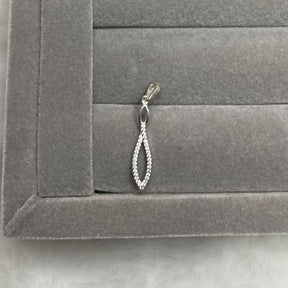 Pingente  Gota Vazada Cravejada