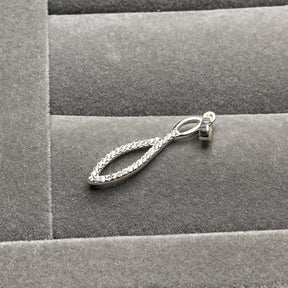 Pingente  Gota Vazada Cravejada