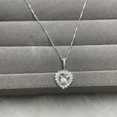 Colar Coração de Luz Cravejado 40cm