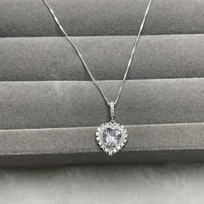 Colar Coração de Luz Cravejado 40cm